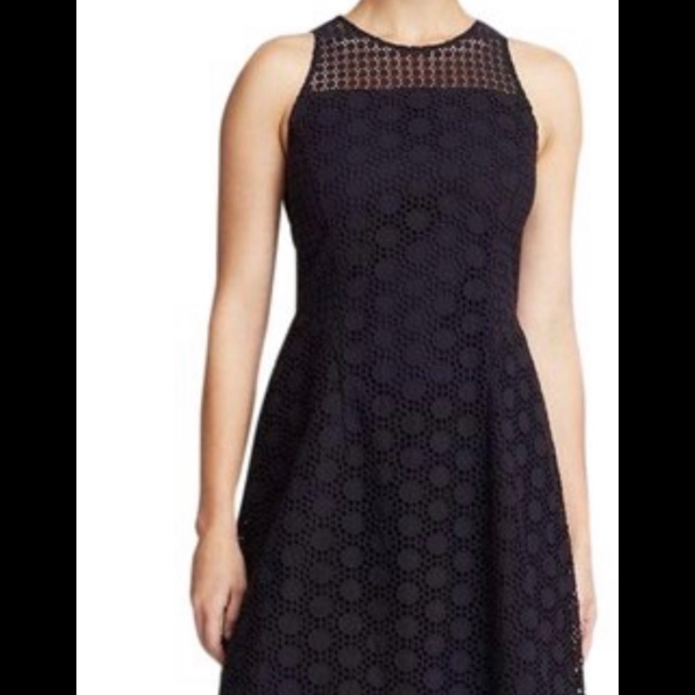 New Tory Burch Hallie navy eyelet dress size 2. Brand new, never worn!